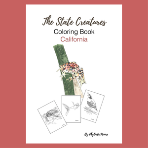 California State Creatures Coloring Book. Print and Color