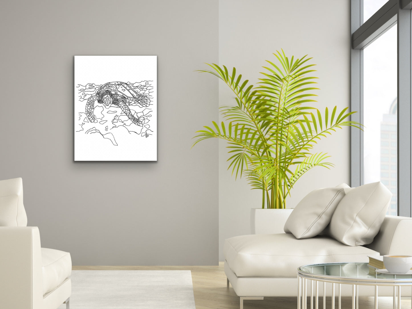 California State Turtle. Pacific Leatherback Sea Turtle Art Print. California State Symbol Sea Turtle Art