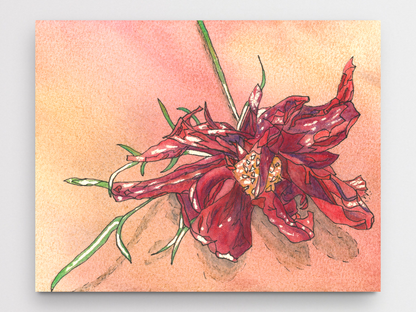 Flower on Table Art Print