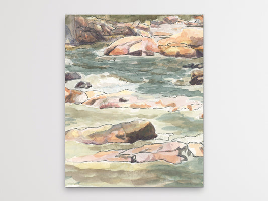 Flowing Water Detail Art Print