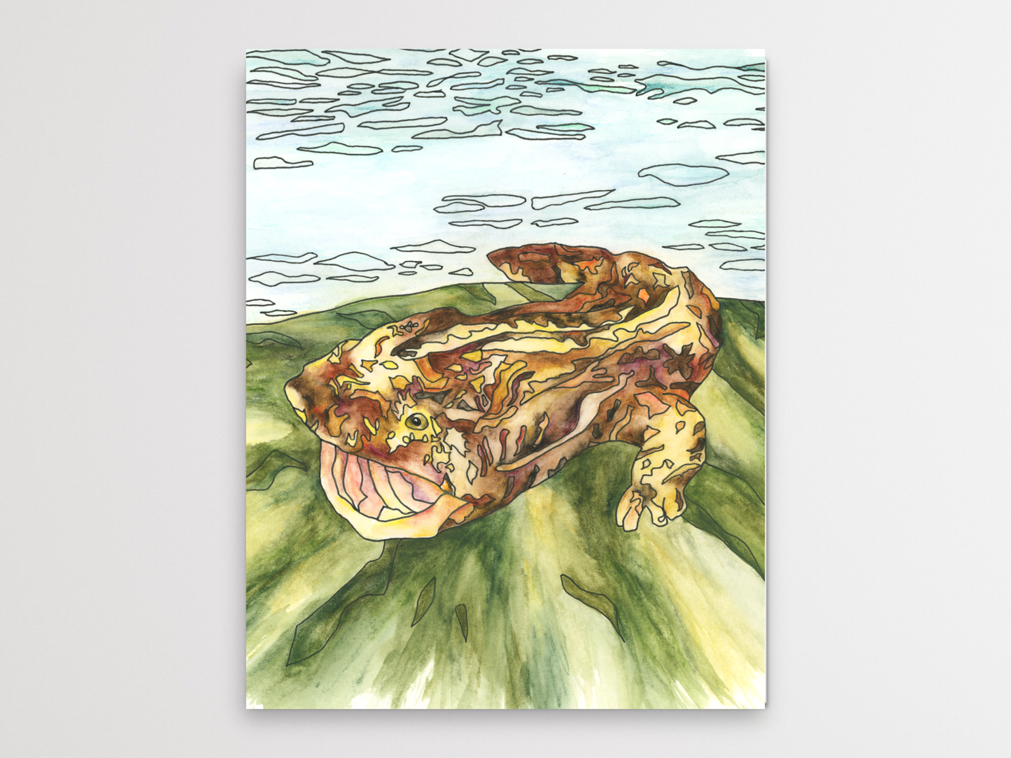 Hellbender 2 Watercolor Print