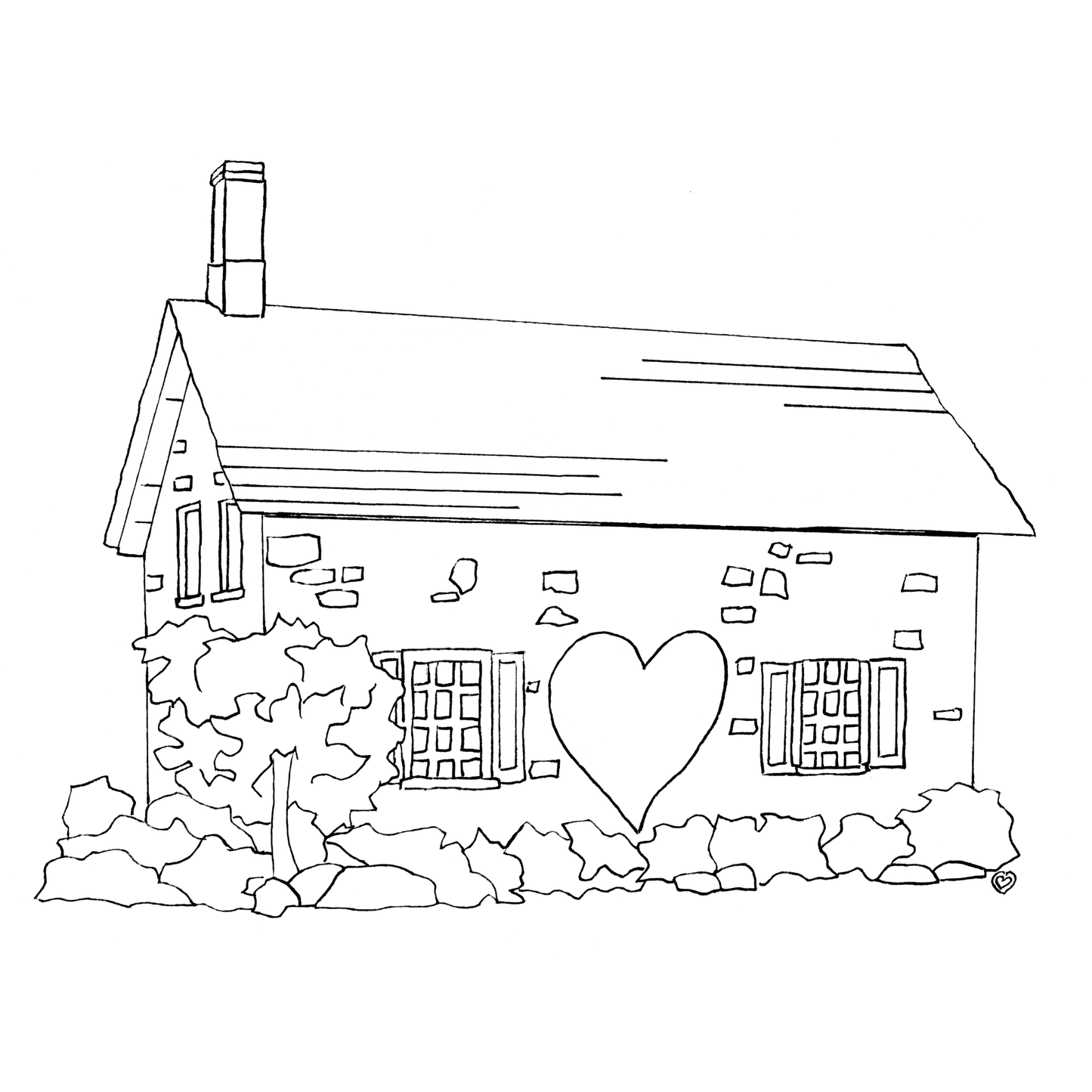 Custom Line Art Portrait or Coloring Page of a Place You Love