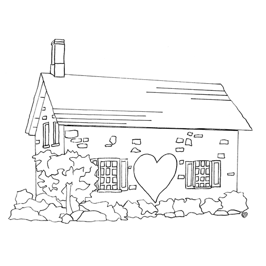 Custom Line Art Portrait or Coloring Page of a Place You Love