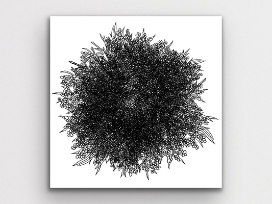 Ink Flower Line Art Print
