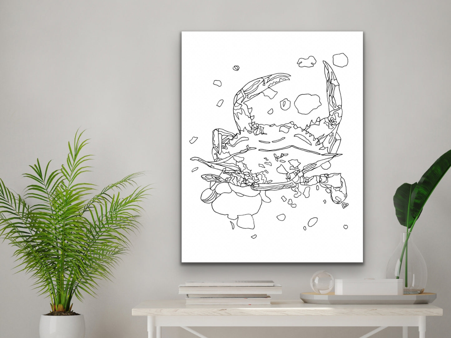 Maryland State Blue Crab. Maryland State Symbol Crab Line Art Print 1