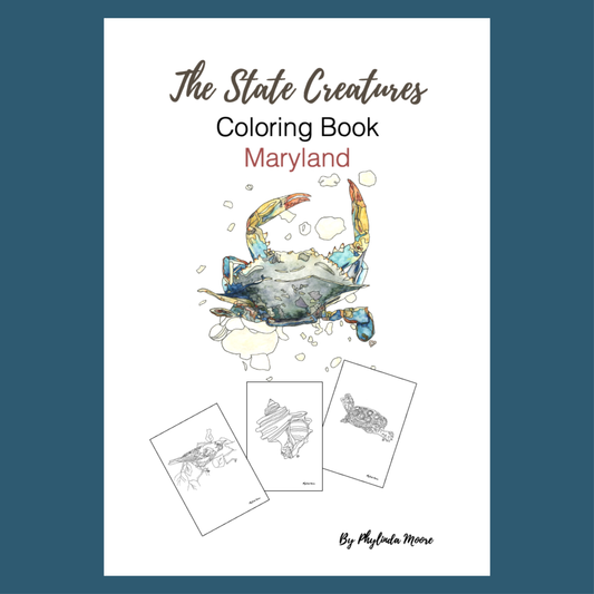Maryland State Creatures Coloring Book. Print and Color