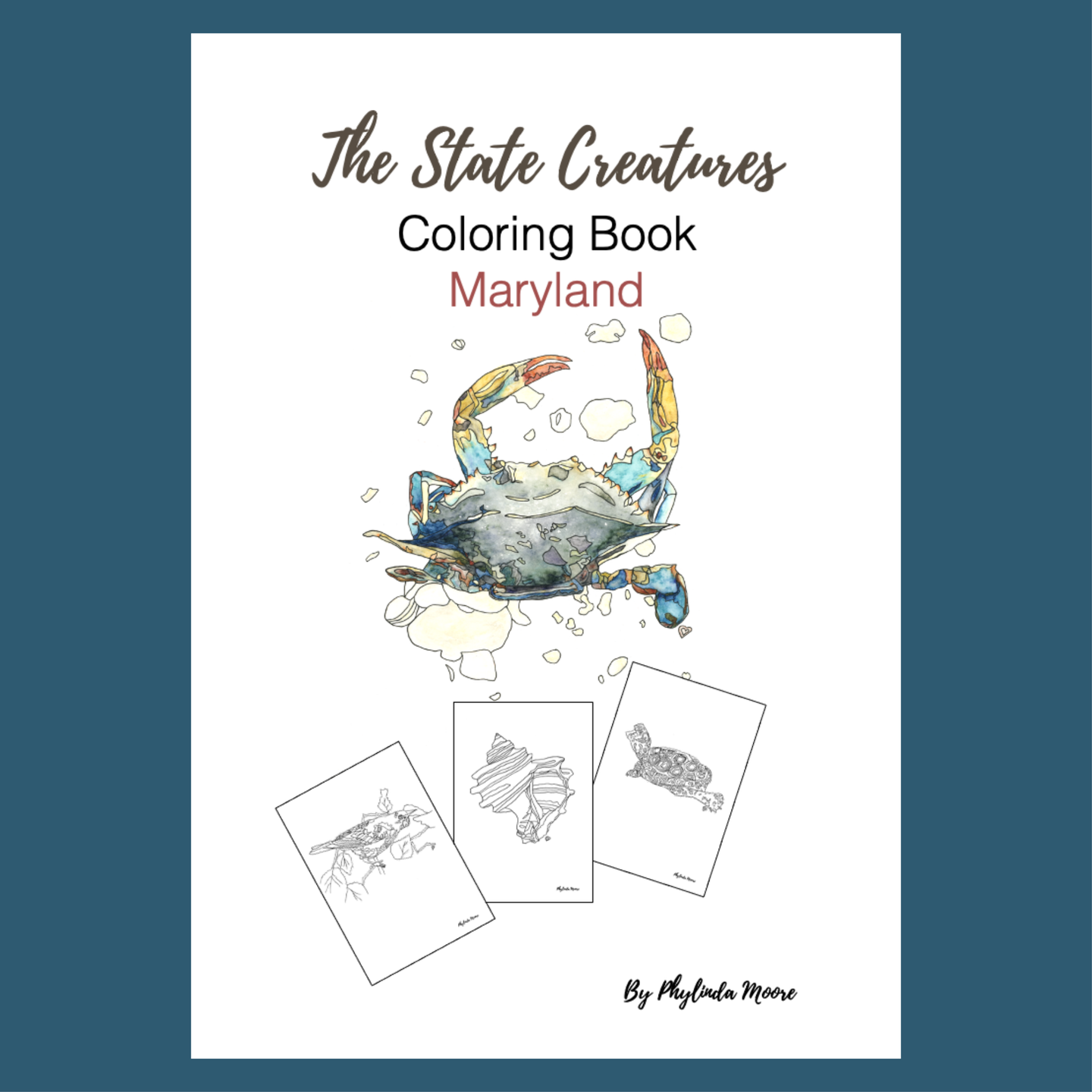Maryland State Creatures Coloring Book. Print and Color