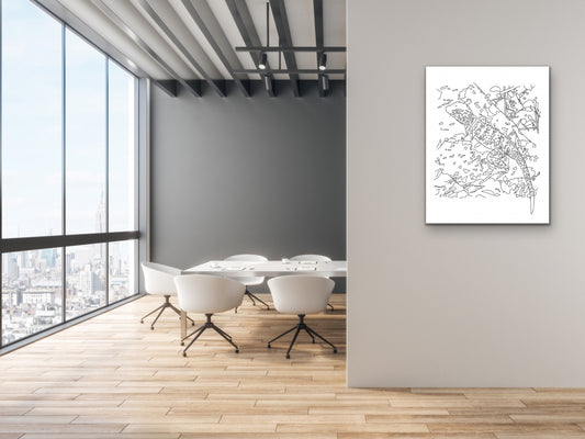 Oklahoma State Lizard. Collared Lizard Line Art Print