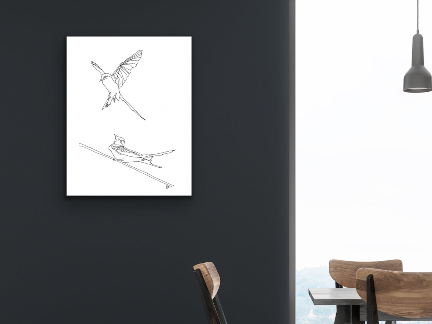 Oklahoma State Bird. Scissor-Tailed Flycatcher Art Print. Oklahoma State Symbol Scissor Tail Flycatcher Art