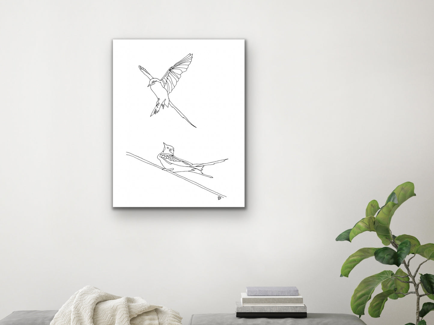 Oklahoma State Bird. Scissor-Tailed Flycatcher Art Print. Oklahoma State Symbol Scissor Tail Flycatcher Art