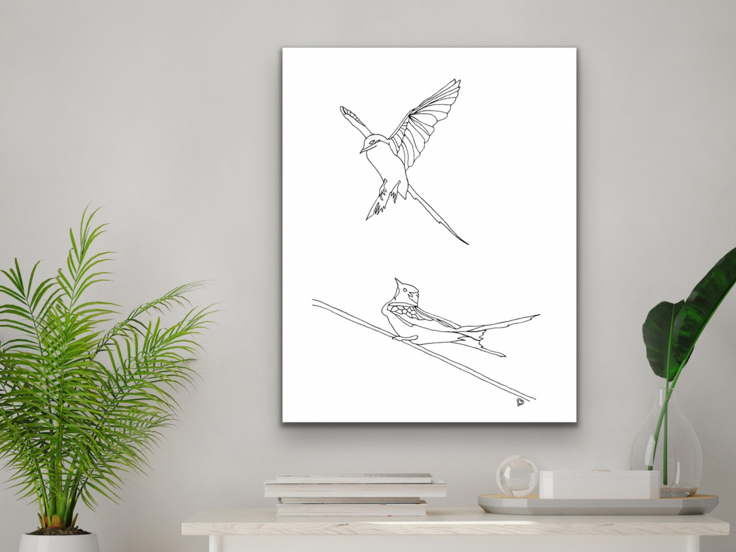 Oklahoma State Bird. Scissor-Tailed Flycatcher Art Print. Oklahoma State Symbol Scissor Tail Flycatcher Art