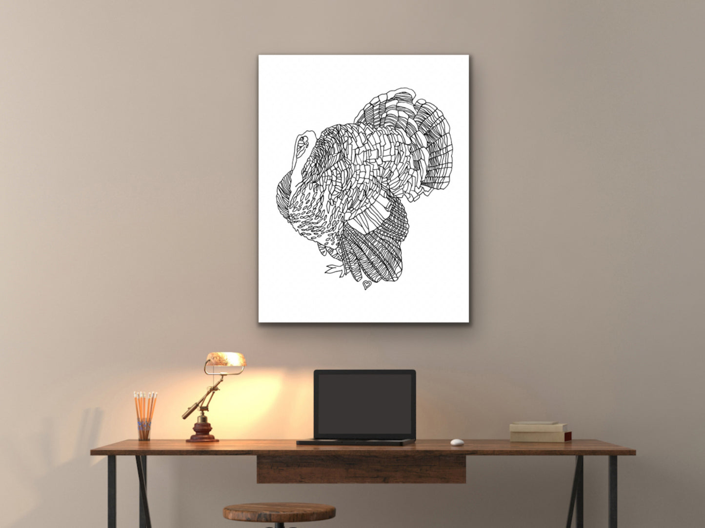 State Art. Wild Turkey Art Print. State Symbol Art