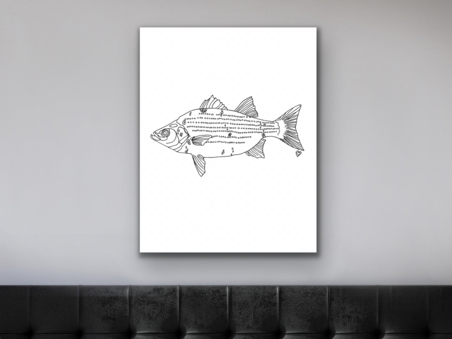 Oklahoma State Fish. White Bass Art Print. Oklahoma State Symbol Art