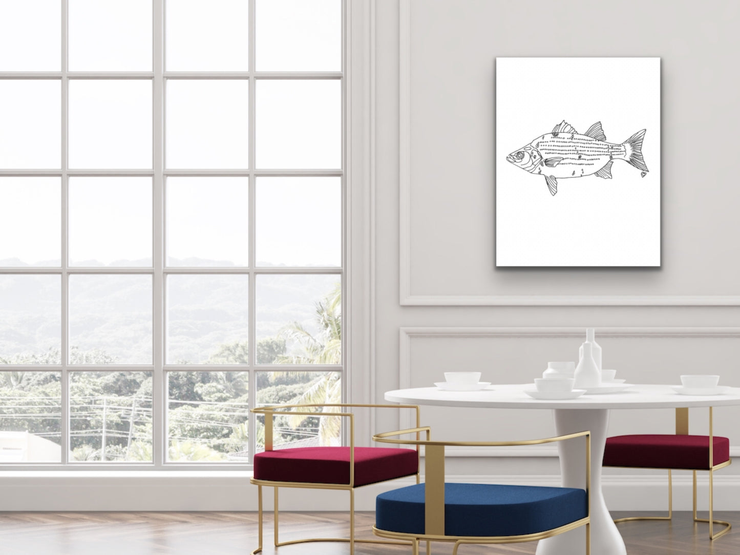 Oklahoma State Fish. White Bass Art Print. Oklahoma State Symbol Art