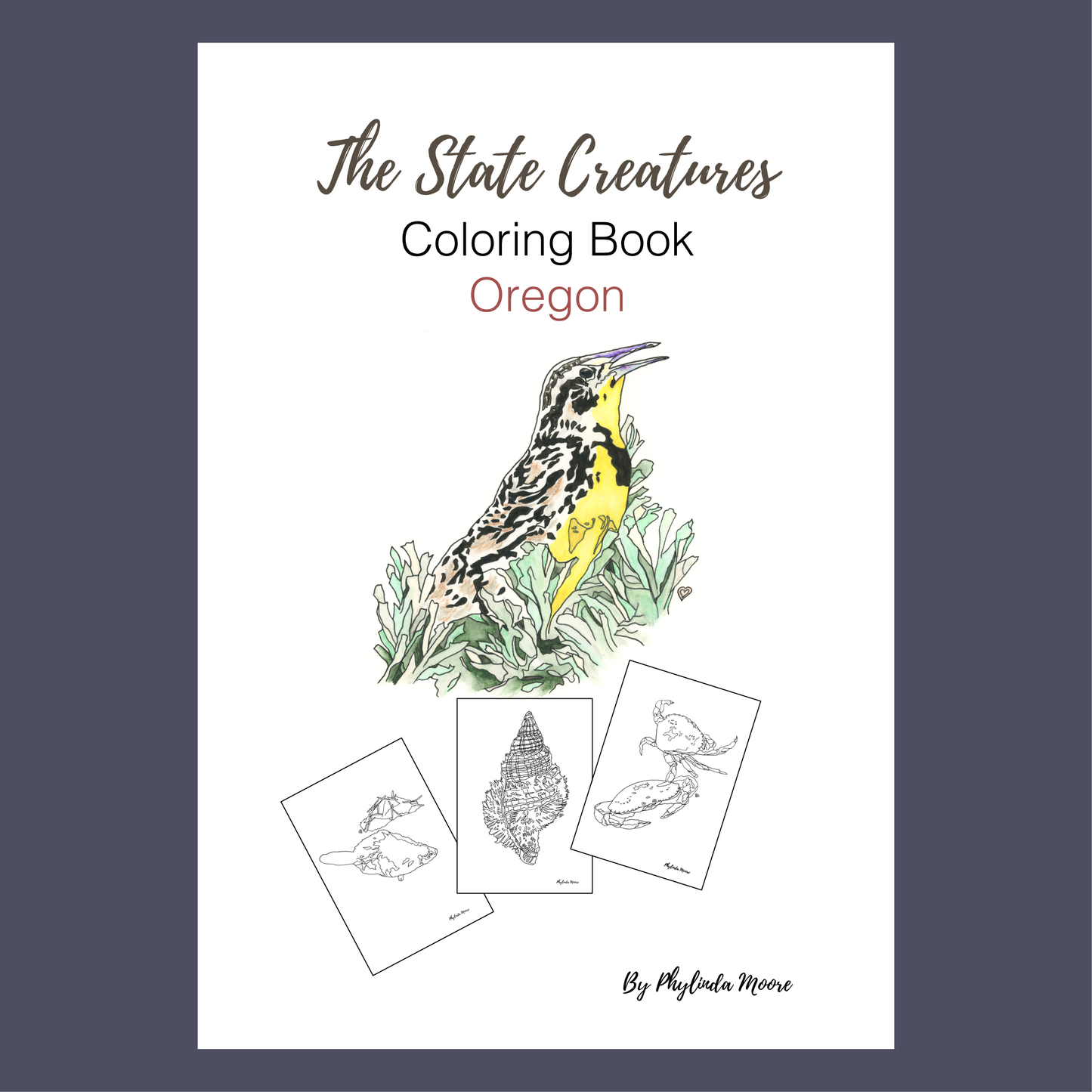 Oregon State Creatures Coloring Book. Print and Color