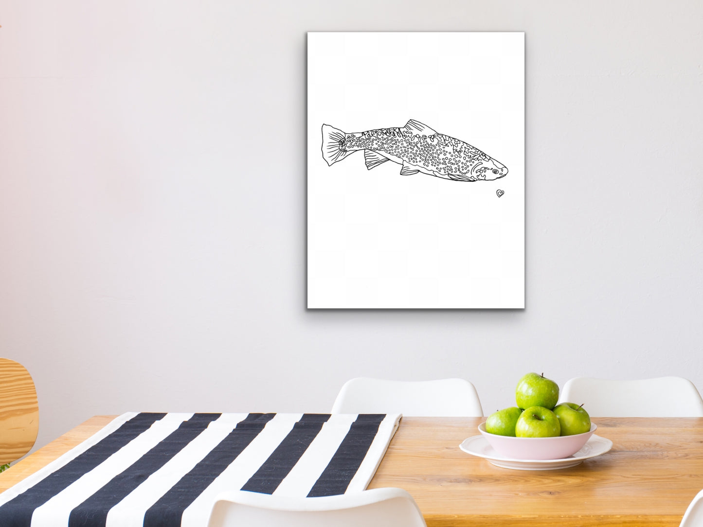 State Fish Art. Brook Trout Watercolor Art Print.