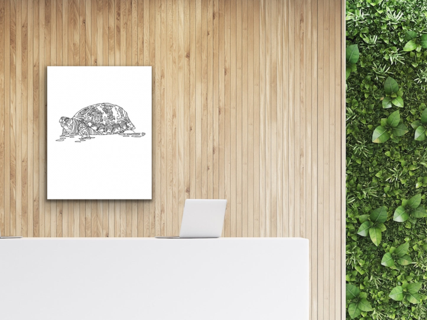 Pennsylvania State Turtle. Eastern Box Turtle Line Art Print