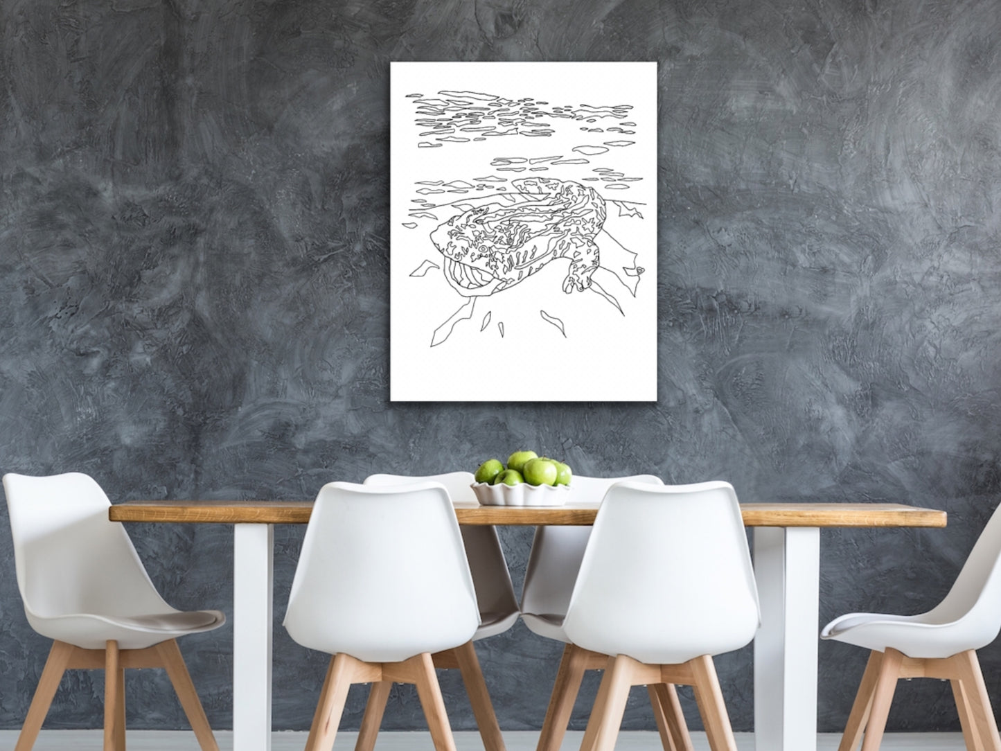 Pennsylvania State Hellbender. Eastern Hellbender Line Art Print 1