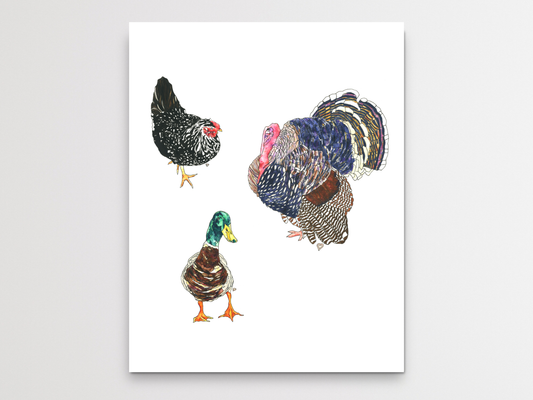 Turducken Watercolor Print