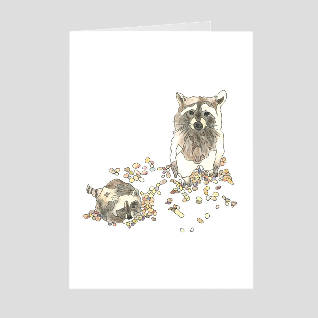 Raccoon Greeting Card