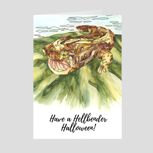 Hellbender Halloween Greeting Card